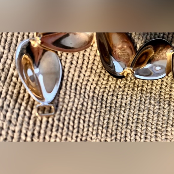 Bold Silver Teardrop Statement Necklace Bohemian Boho Chic Rare Geometric Oval - Picture 9 of 15